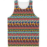 Afro African Ethnic Pattern Print Men's Tank Top