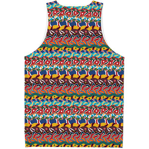 Afro African Ethnic Pattern Print Men's Tank Top