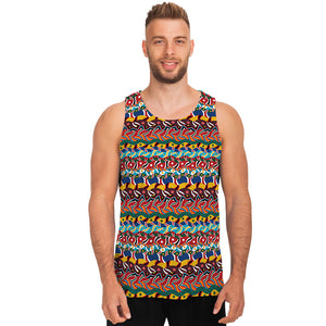 Afro African Ethnic Pattern Print Men's Tank Top