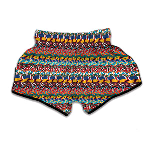 Afro African Ethnic Pattern Print Muay Thai Boxing Shorts