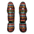 Afro African Ethnic Pattern Print Muay Thai Shin Guards