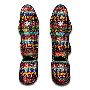 Afro African Ethnic Pattern Print Muay Thai Shin Guard