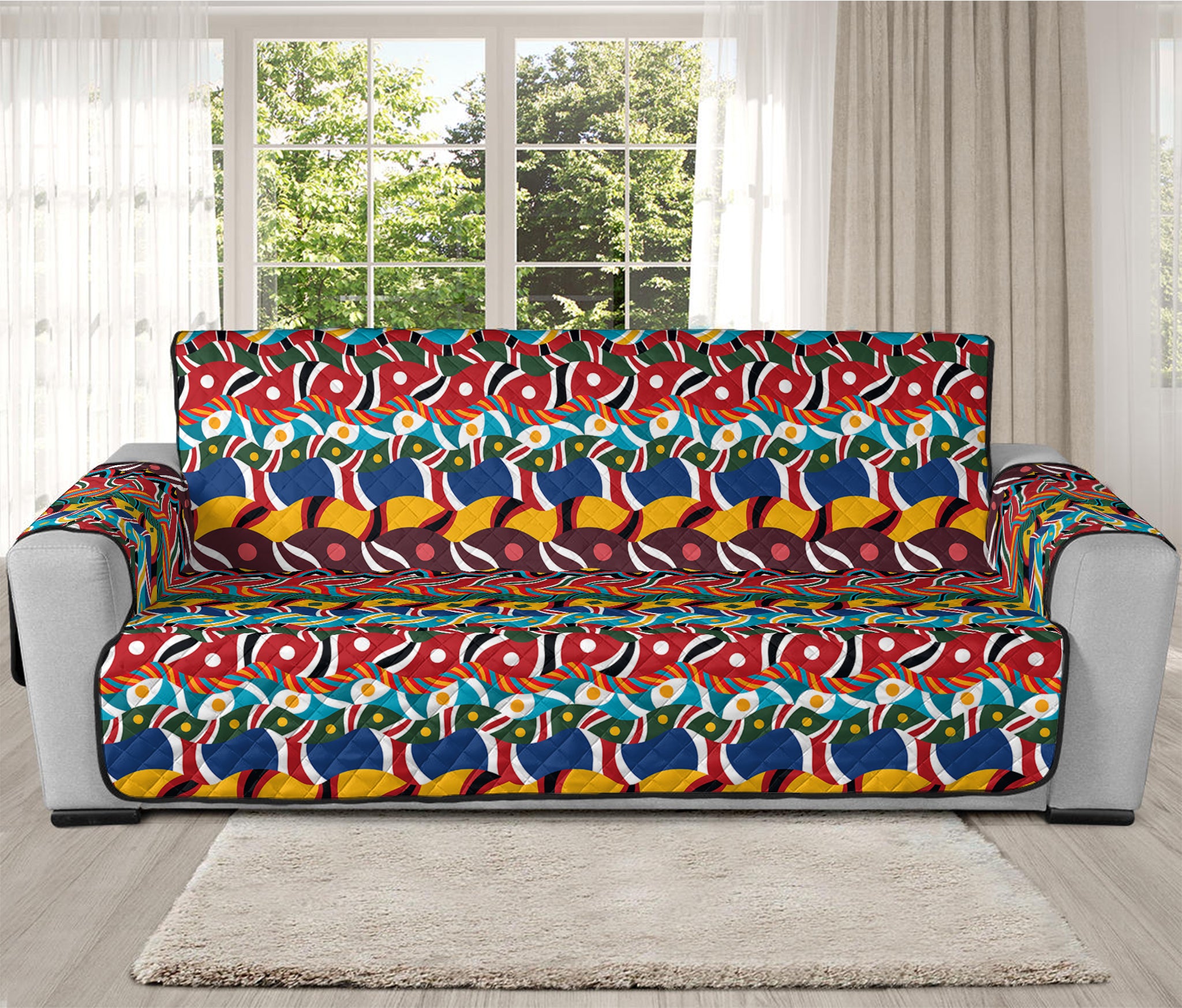 Afro African Ethnic Pattern Print Oversized Sofa Protector