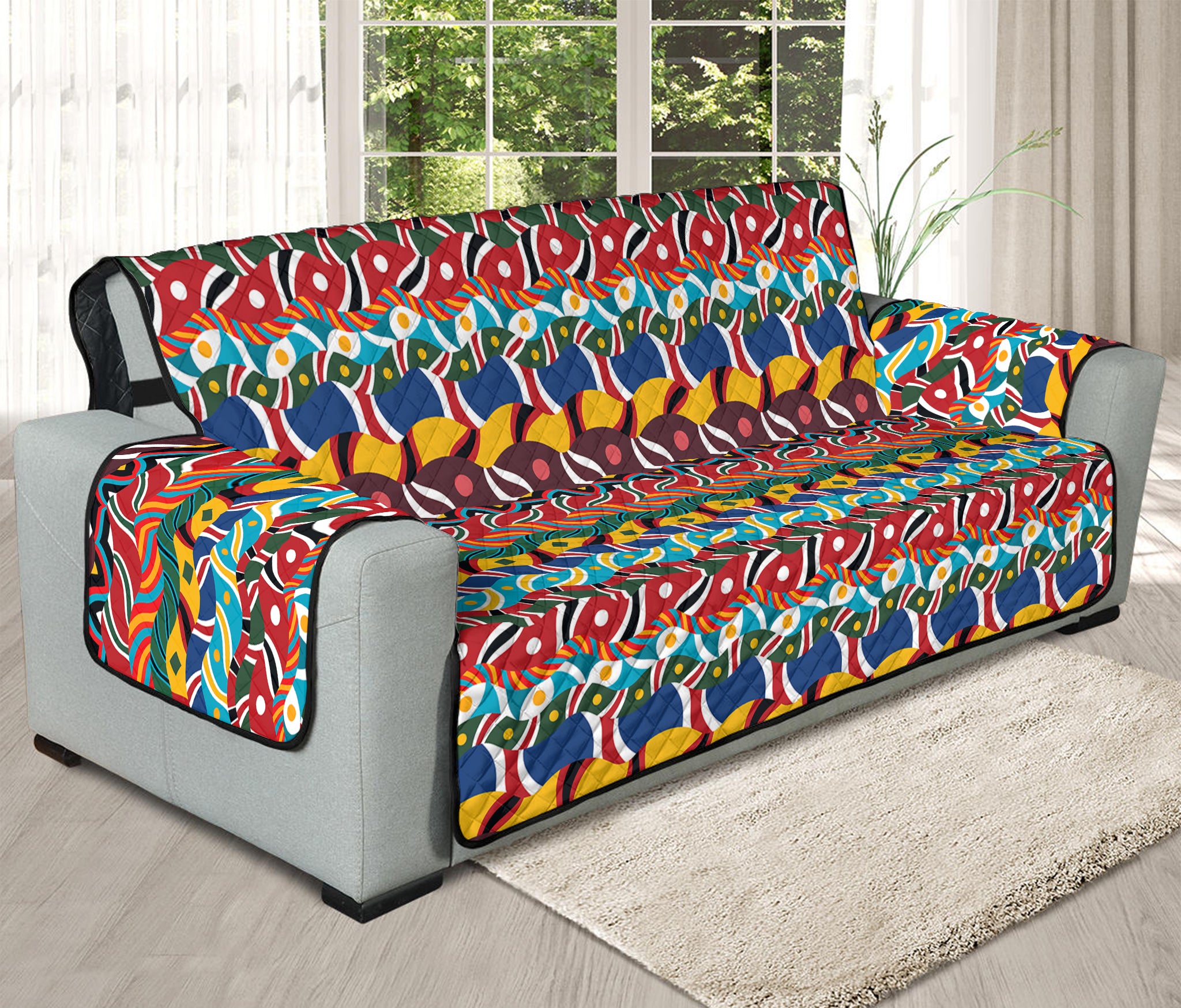 Afro African Ethnic Pattern Print Oversized Sofa Protector