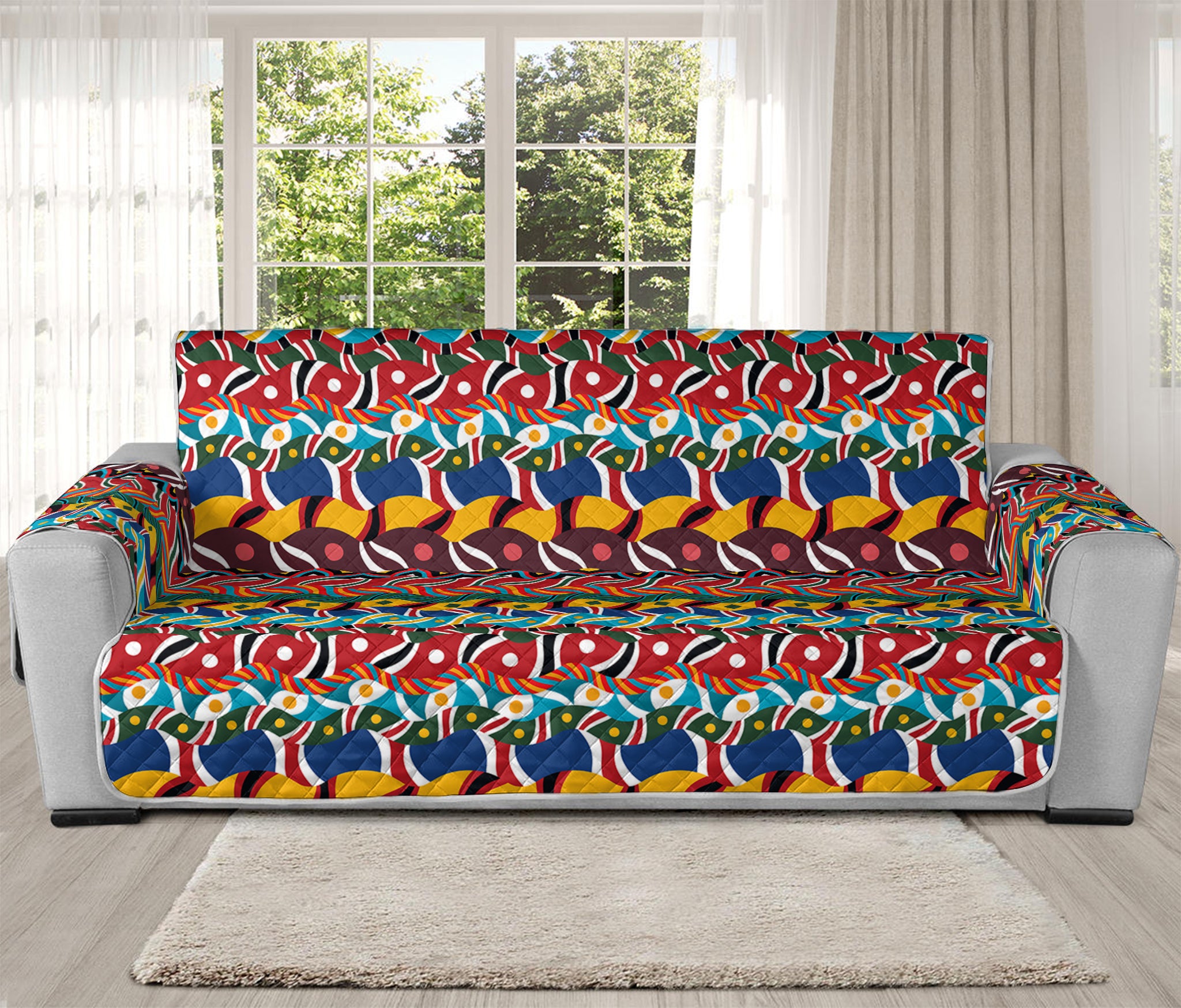 Afro African Ethnic Pattern Print Oversized Sofa Protector