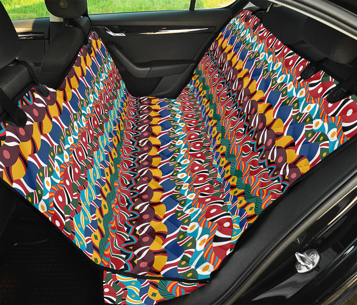 Afro African Ethnic Pattern Print Pet Car Back Seat Cover