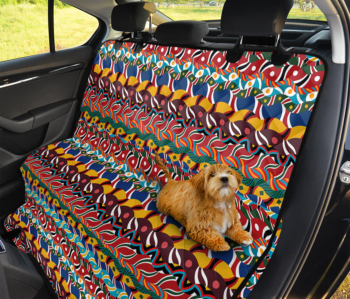 Afro African Ethnic Pattern Print Pet Car Back Seat Cover