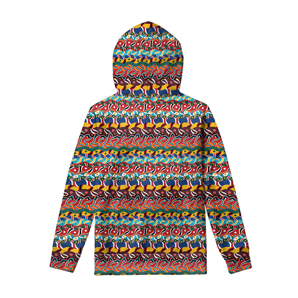 Afro African Ethnic Pattern Print Pullover Hoodie