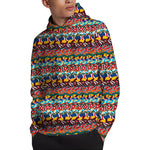 Afro African Ethnic Pattern Print Pullover Hoodie