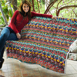 Afro African Ethnic Pattern Print Quilt