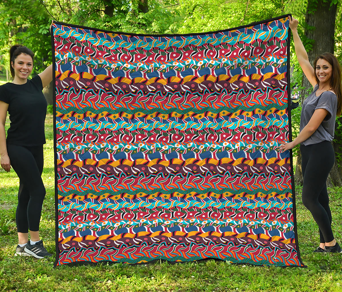 Afro African Ethnic Pattern Print Quilt