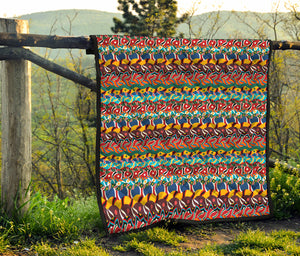 Afro African Ethnic Pattern Print Quilt