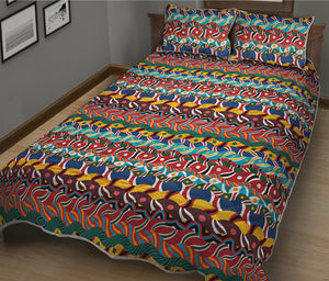 Afro African Ethnic Pattern Print Quilt Bed Set