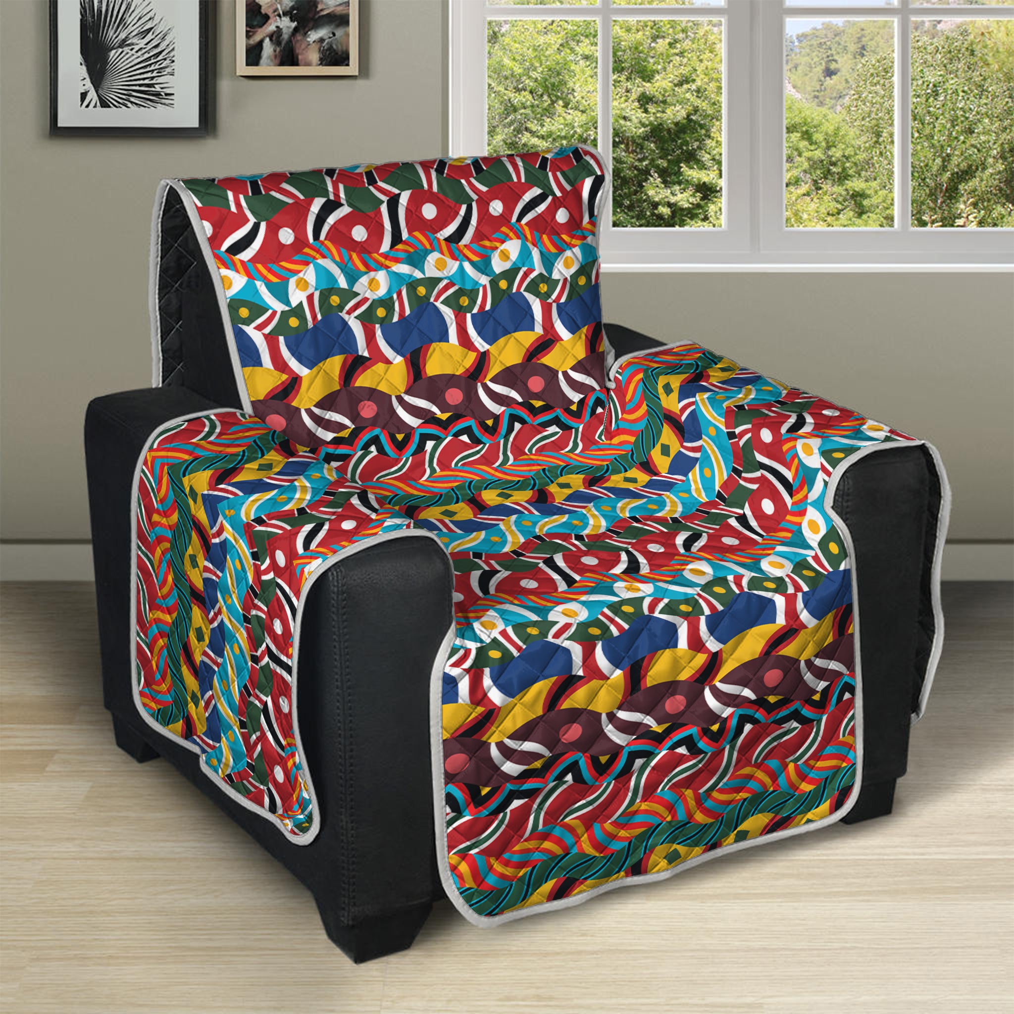 Afro African Ethnic Pattern Print Recliner Protector