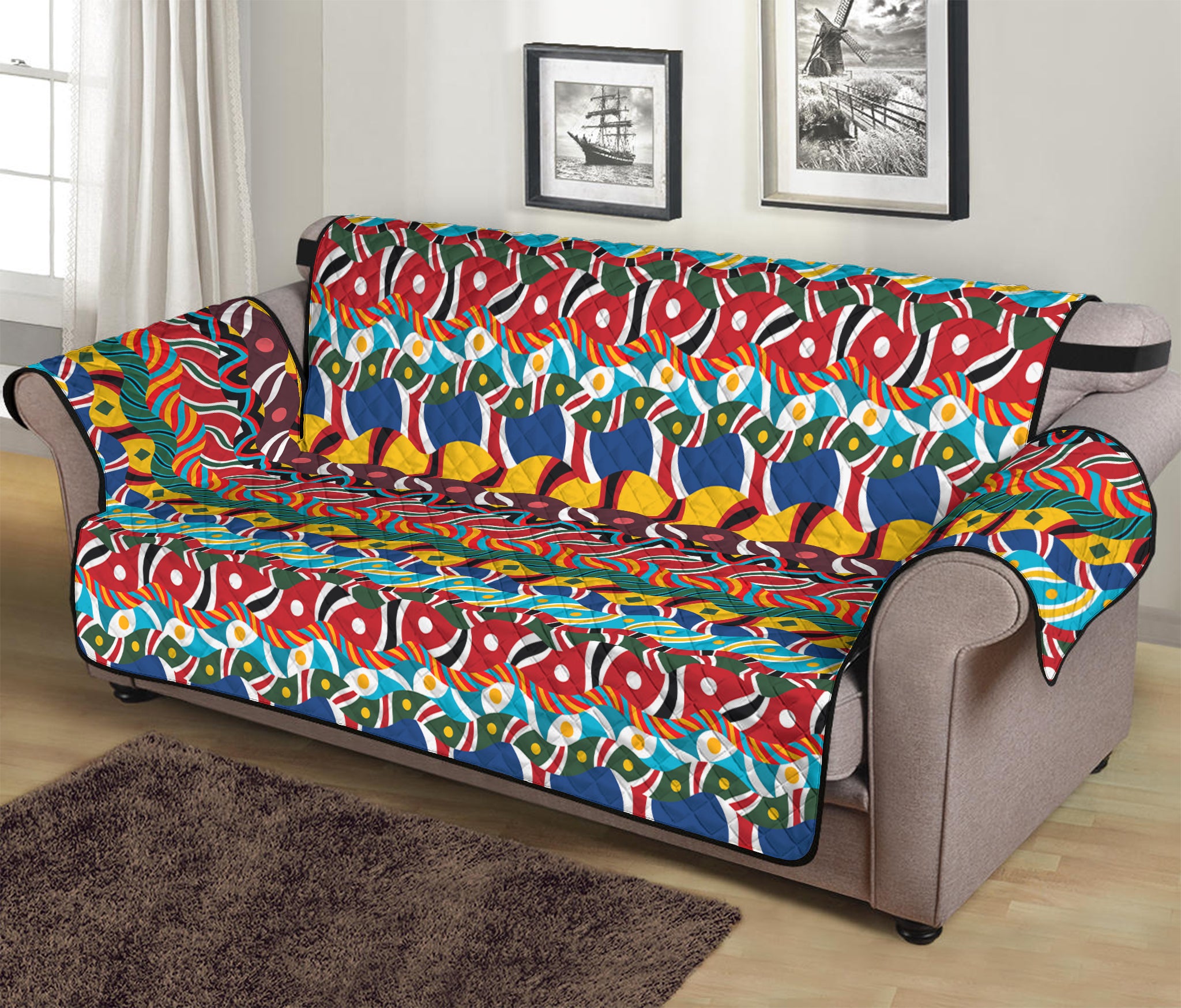 Afro African Ethnic Pattern Print Sofa Protector