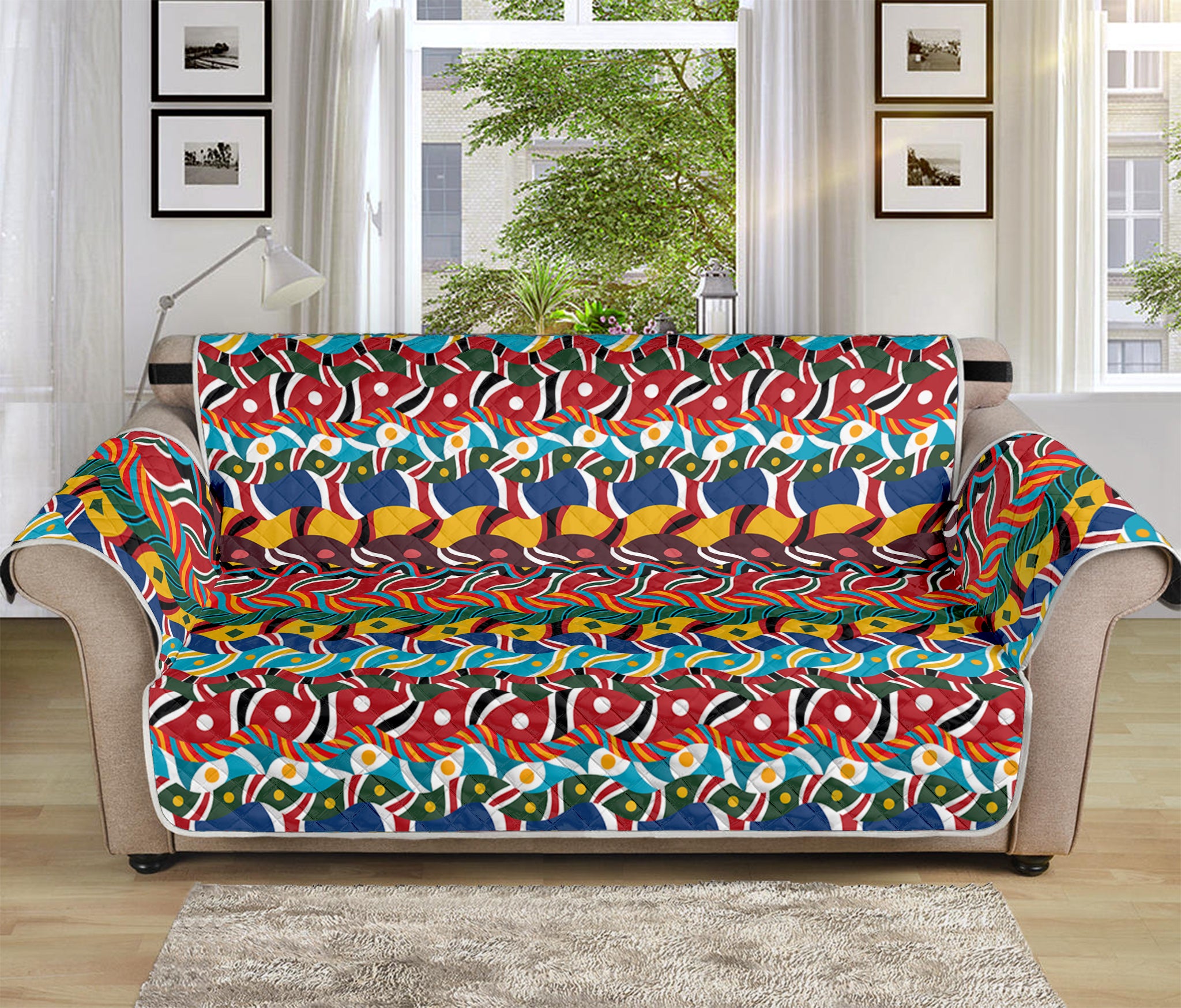 Afro African Ethnic Pattern Print Sofa Protector