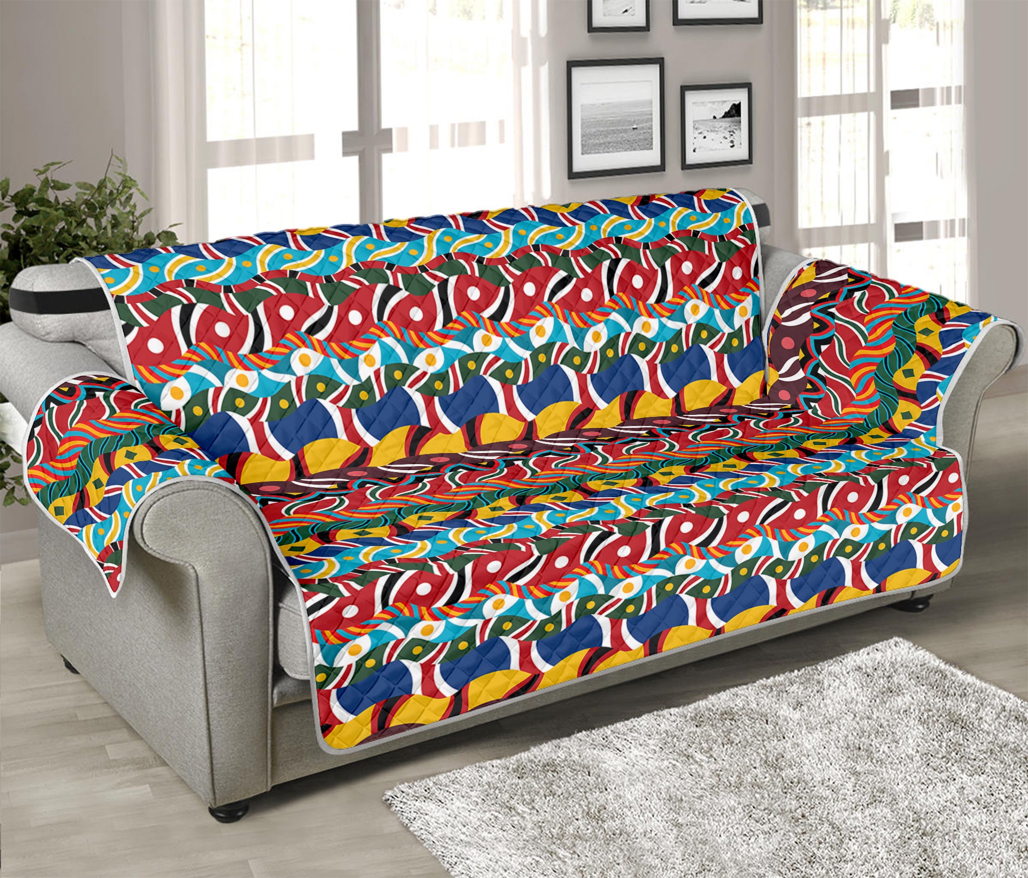 Afro African Ethnic Pattern Print Sofa Protector