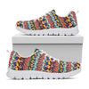 Afro African Ethnic Pattern Print White Sneakers