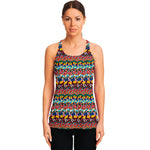 Afro African Ethnic Pattern Print Women's Racerback Tank Top