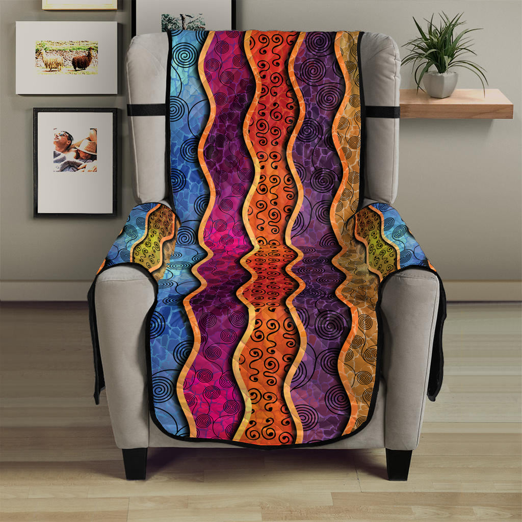 Afro Ethnic Inspired Print Armchair Protector