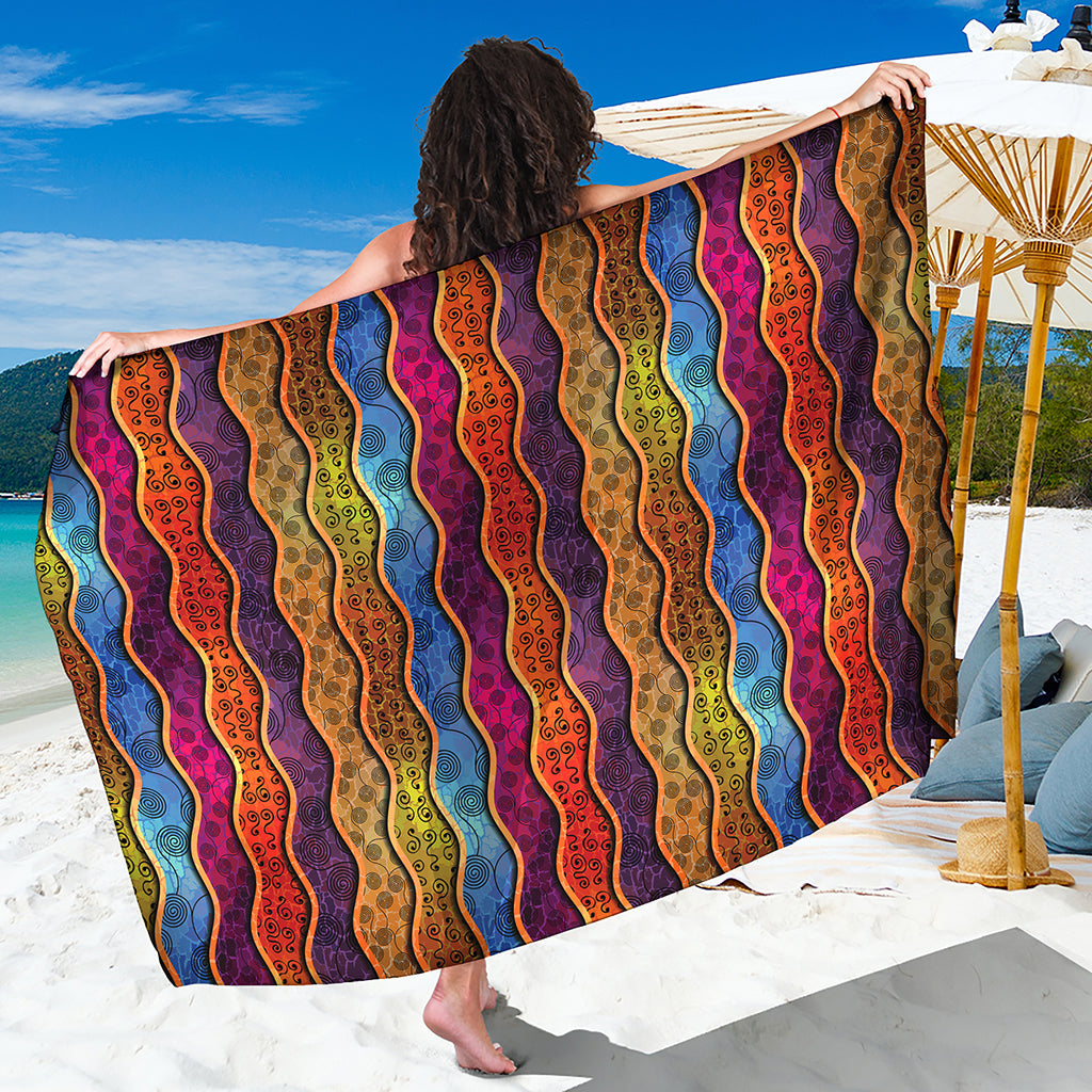 Afro Ethnic Inspired Print Beach Sarong Wrap