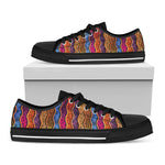 Afro Ethnic Inspired Print Black Low Top Shoes