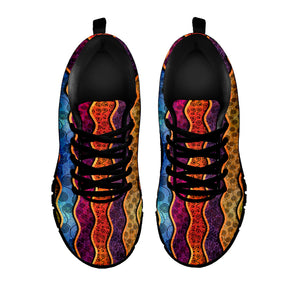 Afro Ethnic Inspired Print Black Sneakers