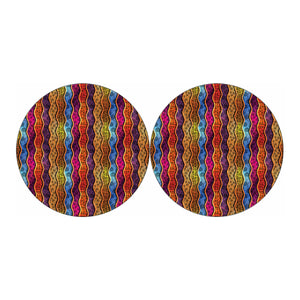 Afro Ethnic Inspired Print Car Coasters