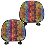 Afro Ethnic Inspired Print Car Headrest Covers