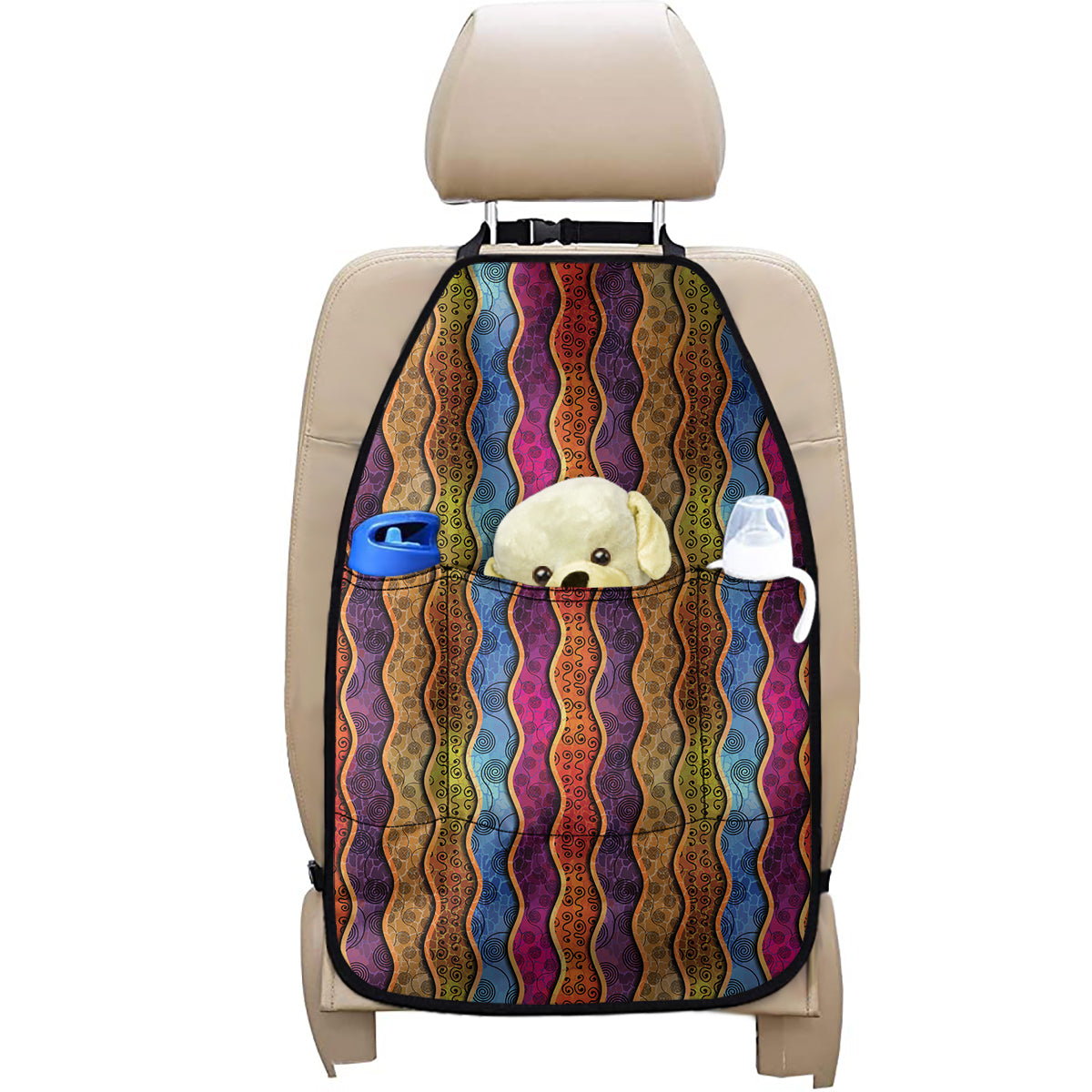 Afro Ethnic Inspired Print Car Seat Organizers