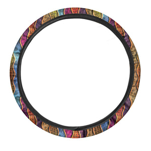 Afro Ethnic Inspired Print Car Steering Wheel Cover