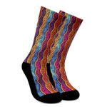 Afro Ethnic Inspired Print Crew Socks