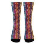 Afro Ethnic Inspired Print Crew Socks