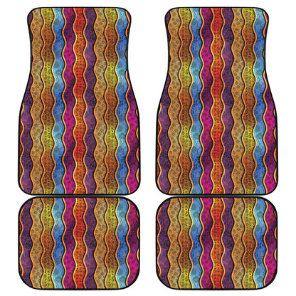 Afro Ethnic Inspired Print Front and Back Car Floor Mats