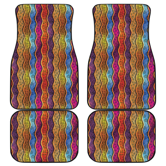 Afro Ethnic Inspired Print Front and Back Car Floor Mats