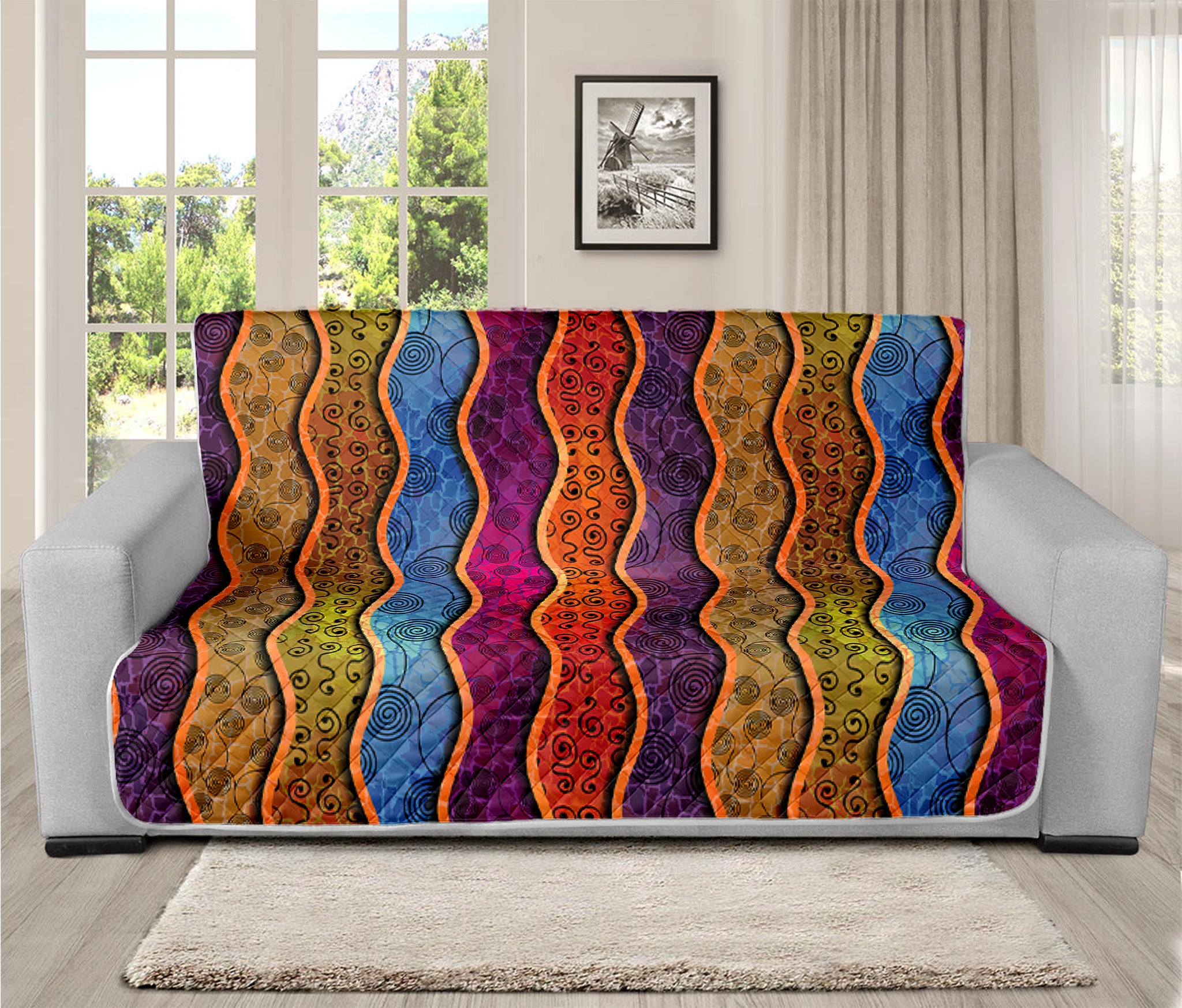 Afro Ethnic Inspired Print Futon Protector