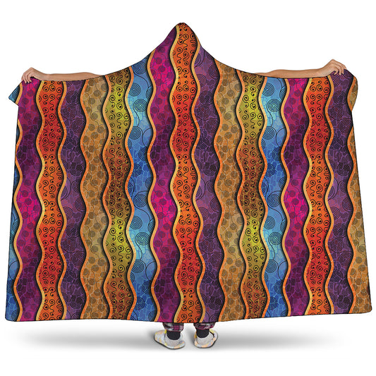 Afro Ethnic Inspired Print Hooded Blanket