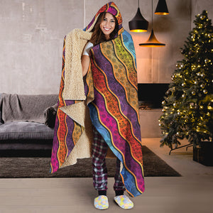 Afro Ethnic Inspired Print Hooded Blanket