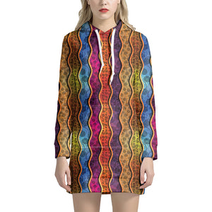 Afro Ethnic Inspired Print Hoodie Dress