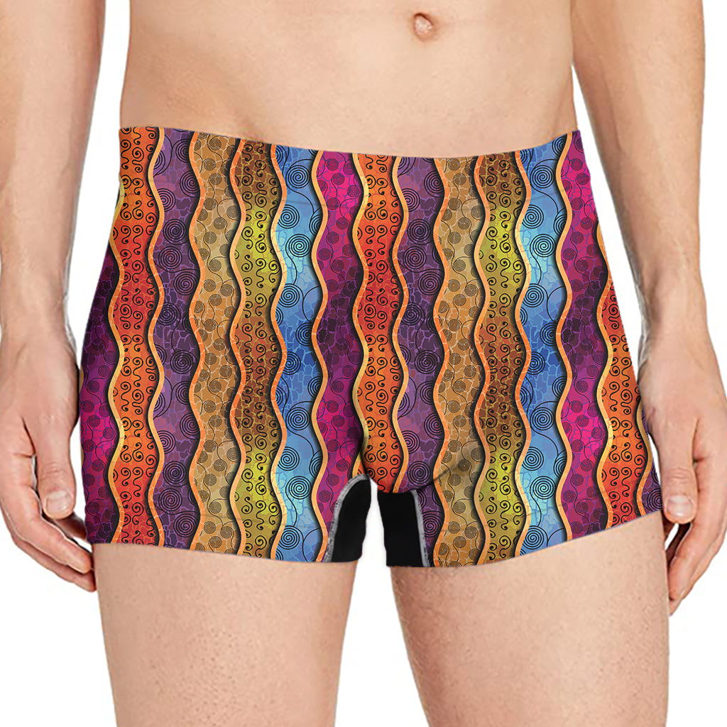 Afro Ethnic Inspired Print Men's Boxer Briefs