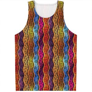 Afro Ethnic Inspired Print Men's Tank Top