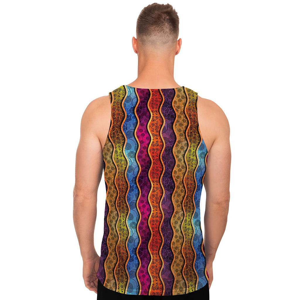 Afro Ethnic Inspired Print Men's Tank Top