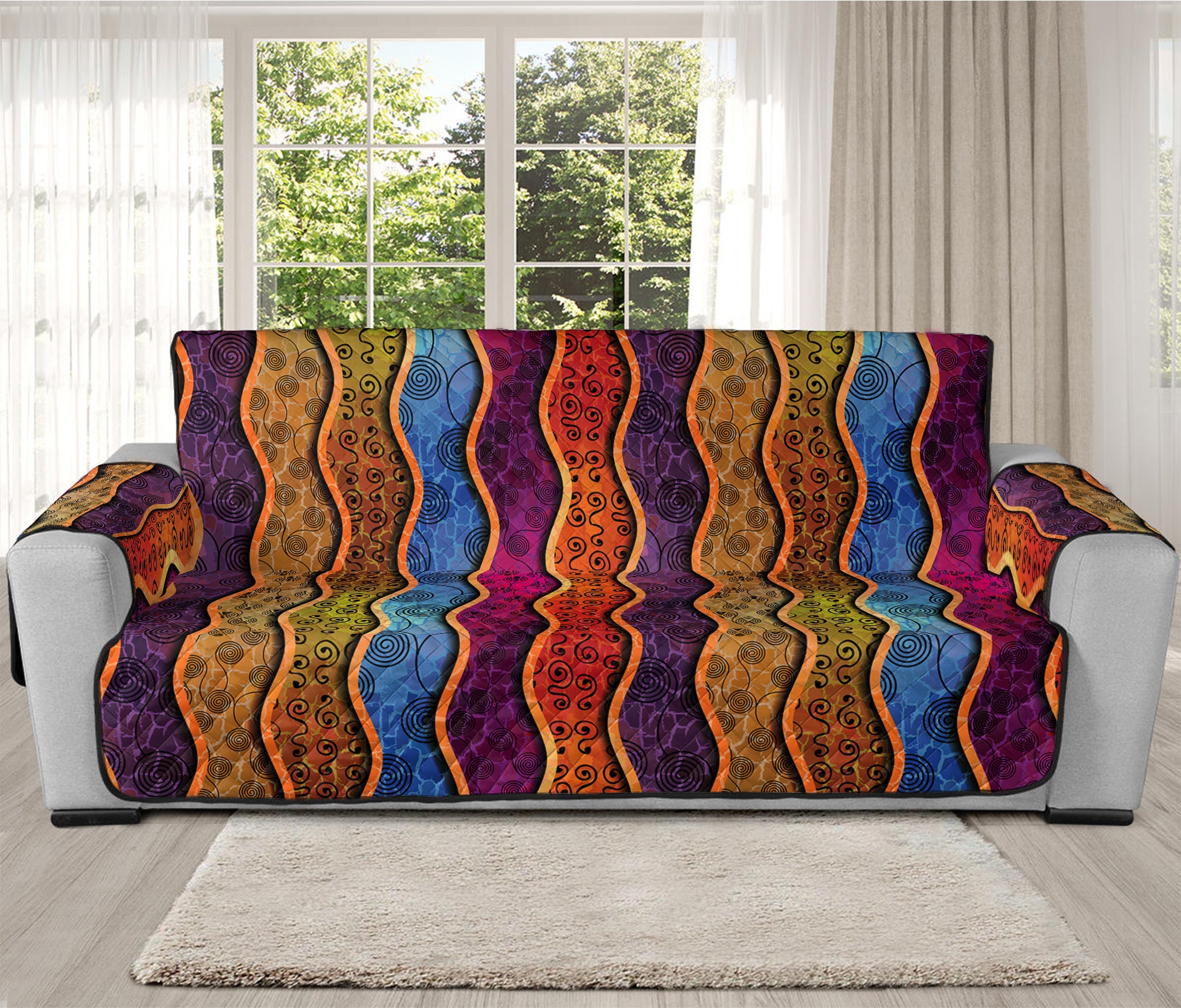 Afro Ethnic Inspired Print Oversized Sofa Protector