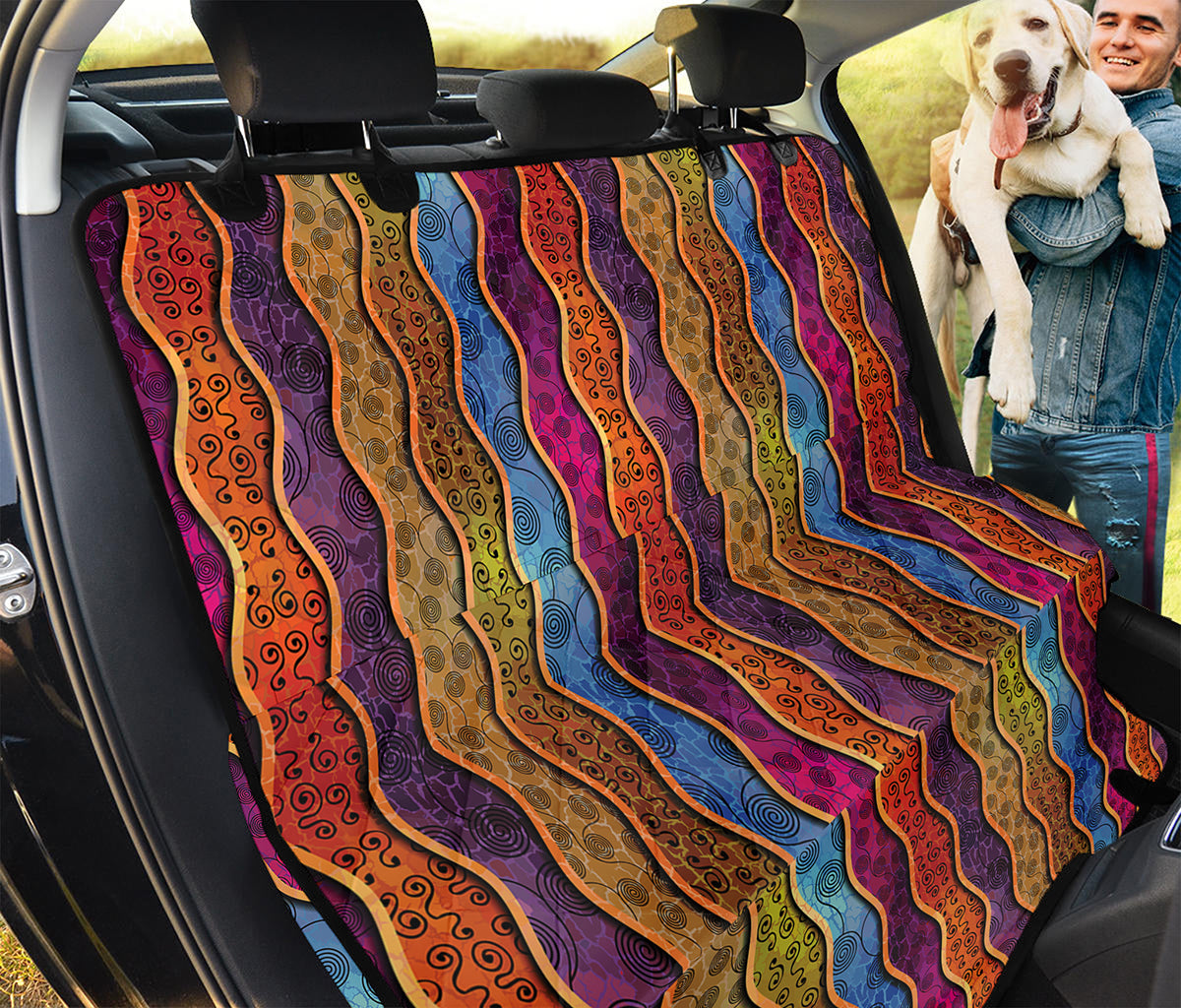 Afro Ethnic Inspired Print Pet Car Back Seat Cover