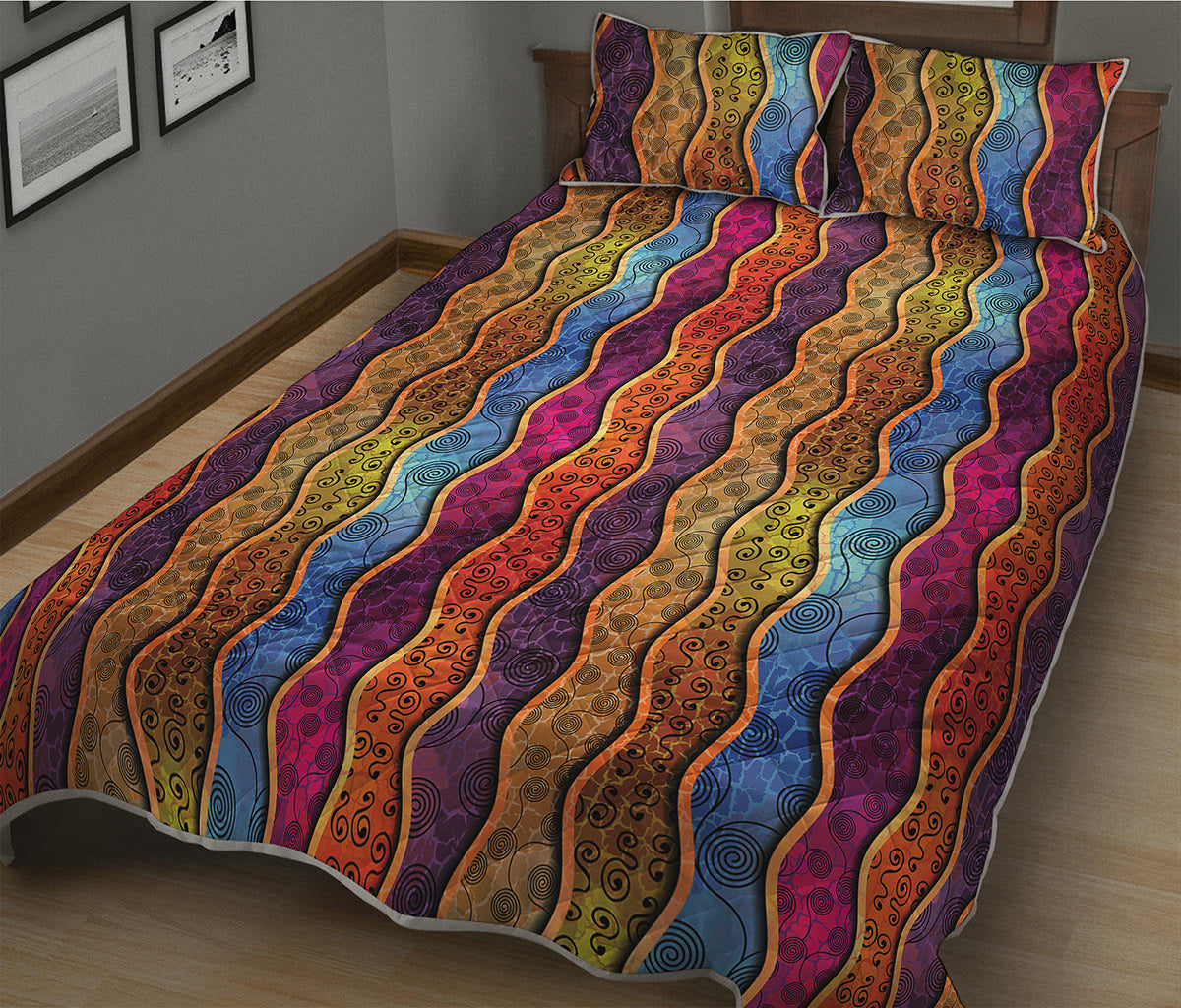 Afro Ethnic Inspired Print Quilt Bed Set