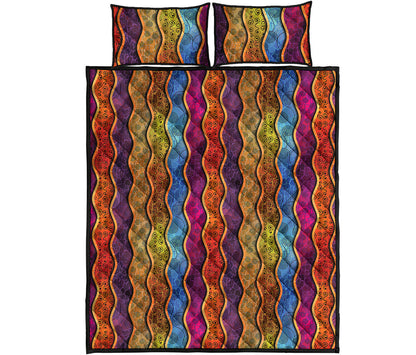 Afro Ethnic Inspired Print Quilt Bed Set