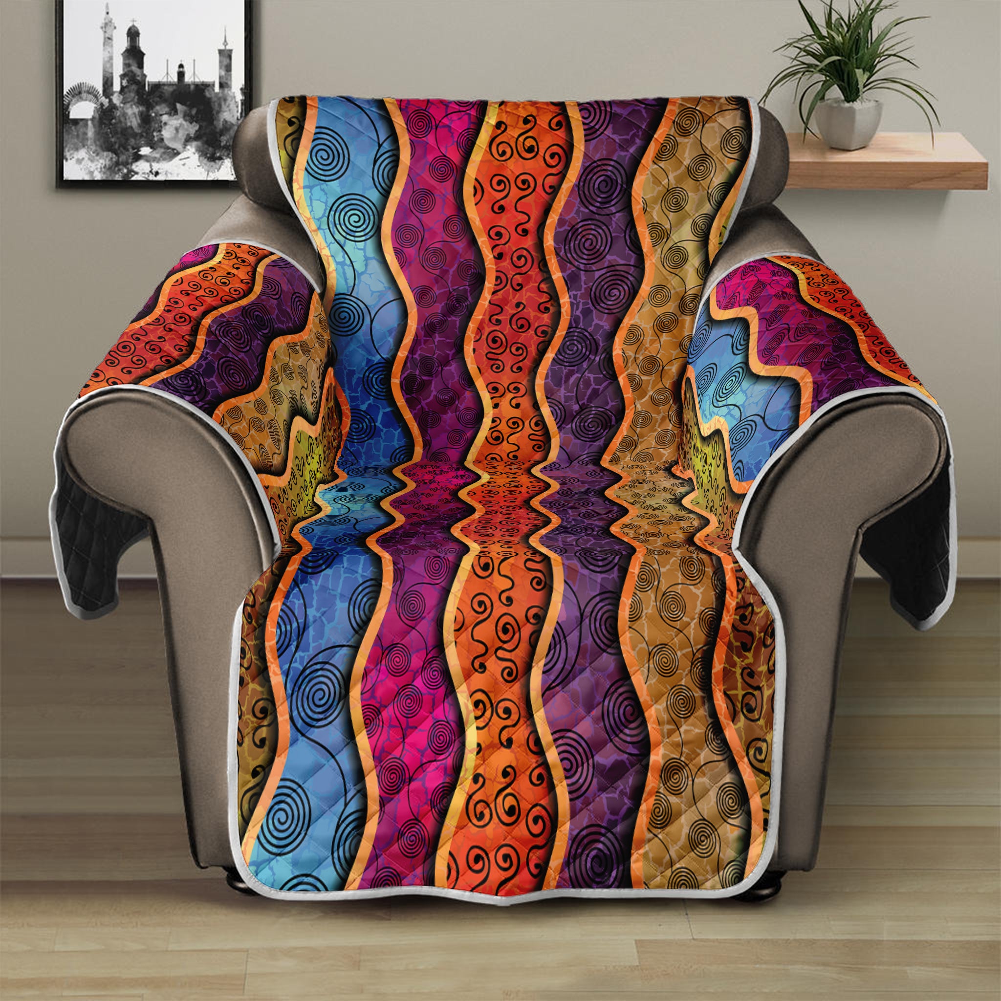 Afro Ethnic Inspired Print Recliner Protector