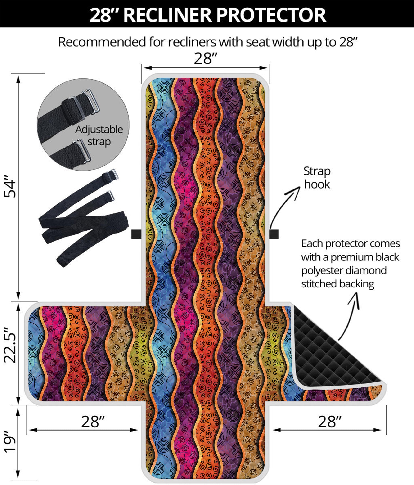 Afro Ethnic Inspired Print Recliner Protector