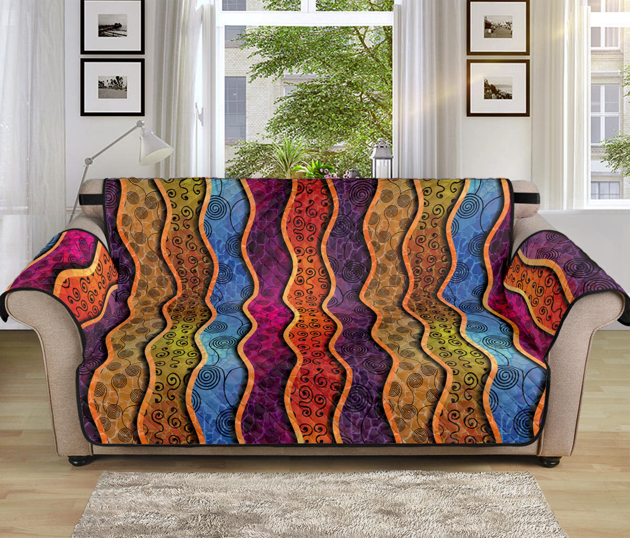 Afro Ethnic Inspired Print Sofa Protector