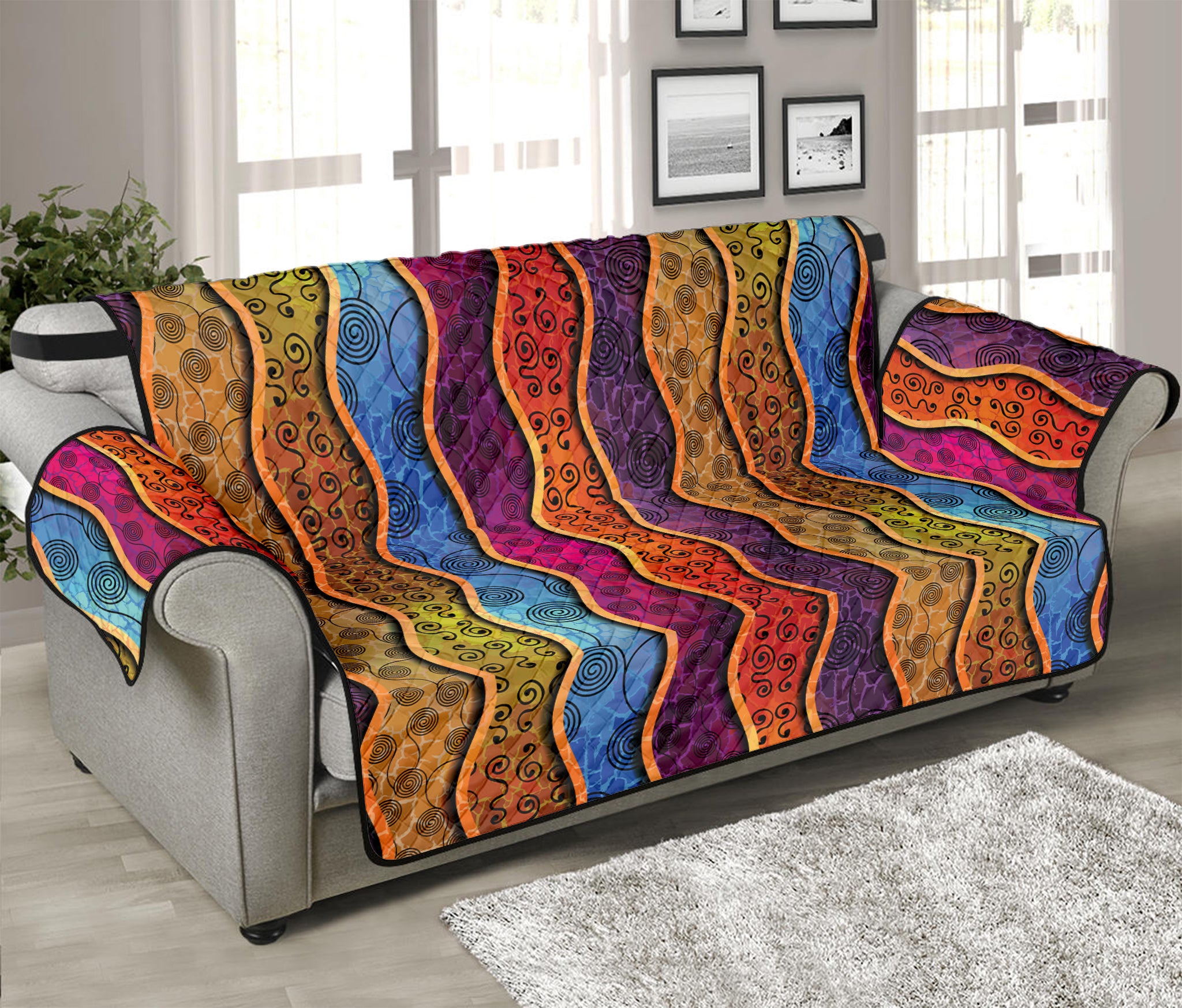 Afro Ethnic Inspired Print Sofa Protector